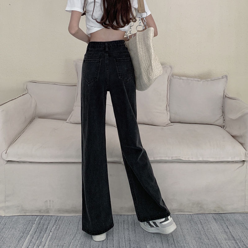 Quần Jeans Nữ Lưng Cao Ống Rộng Thời Trang Hàn Quốc