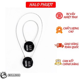 Khóa số Bulldog - Khóa dây cho nón bảo hiểm