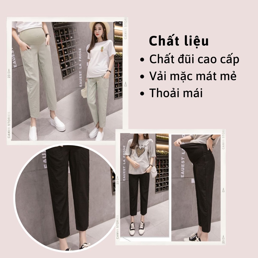 Quần Bầu Baggy Larosa Chất Đũi Siêu Mềm Mát Style Trẻ Trung Có Chun Điều Chỉnh LA204Q