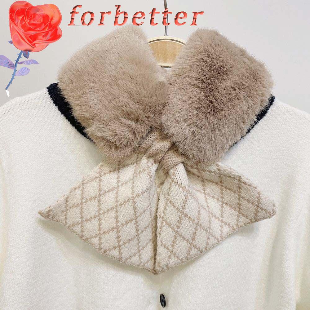 Khăn Choàng Cổ Bằng Len Giữ Ấm Mùa Đông Họa Tiết Sọc Caro Dễ Thương Dành Cho Nữ