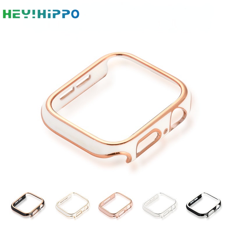 Ốp Bảo Vệ Hai Màu Mạ Điện Dành Cho iwatch ultra 49mm iwatch series 8 7 se 6 5 4 45mm 41mm 40mm 44mm