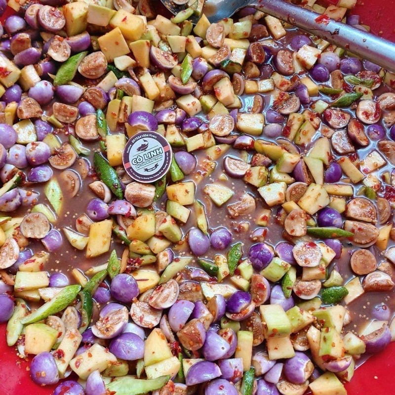 Mắm dưa cà trộn hũ nửa ký