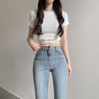 Áo Croptop cột dây eo
