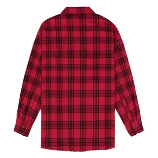Áo Sơ Mi Flannel Màu Đỏ Sọc Đen