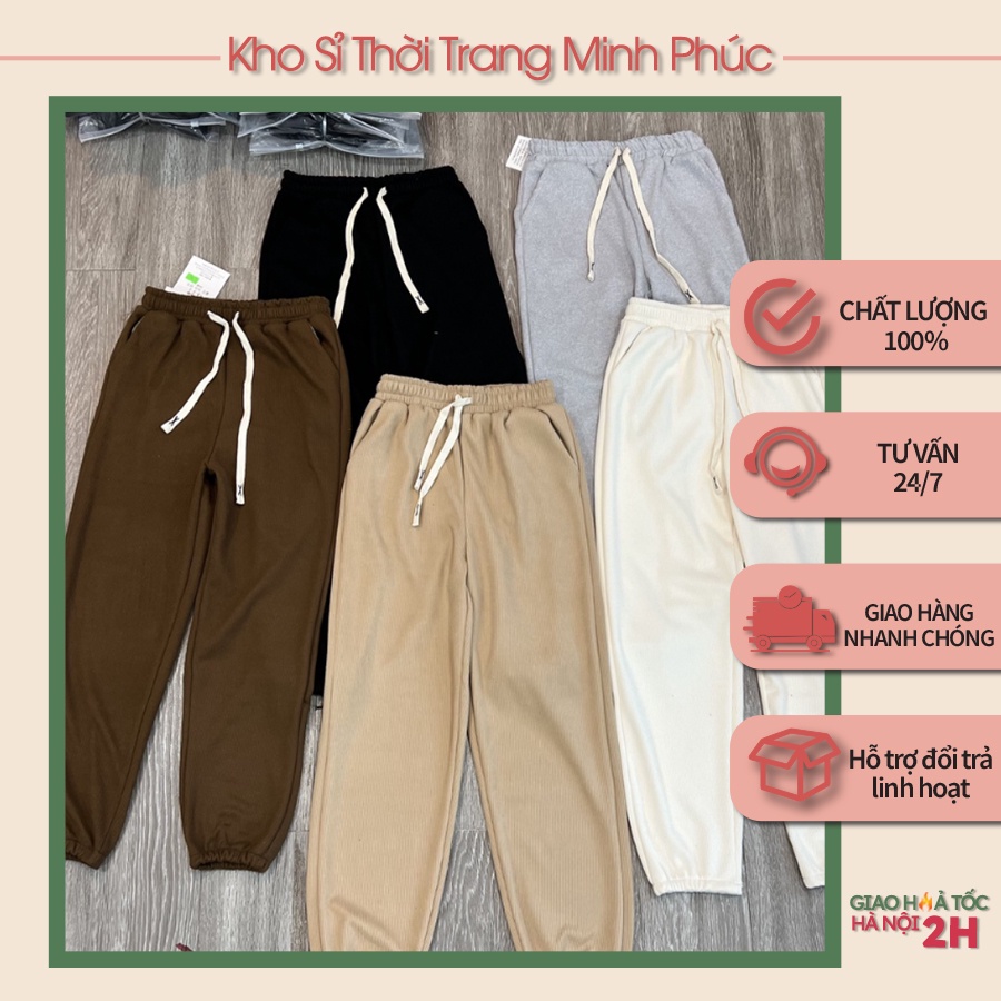 Quần Nỉ Nhung Xưởng May Minh Phúc - Quần Nỉ nhung dáng Bomber từ 40-62kg ( mã 582 )