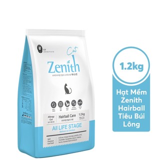 Hạt mềm cho mèo - zenith hairball 1.2kg - 300g - tiêu búi lông