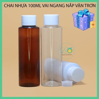 Chai 100ml vai ngang nắp vặn trơn