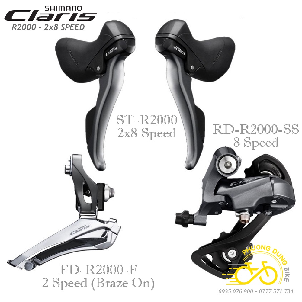 Claris R2000 Shimano Claris R2000 Groupset 2x8 Speed Road Bike