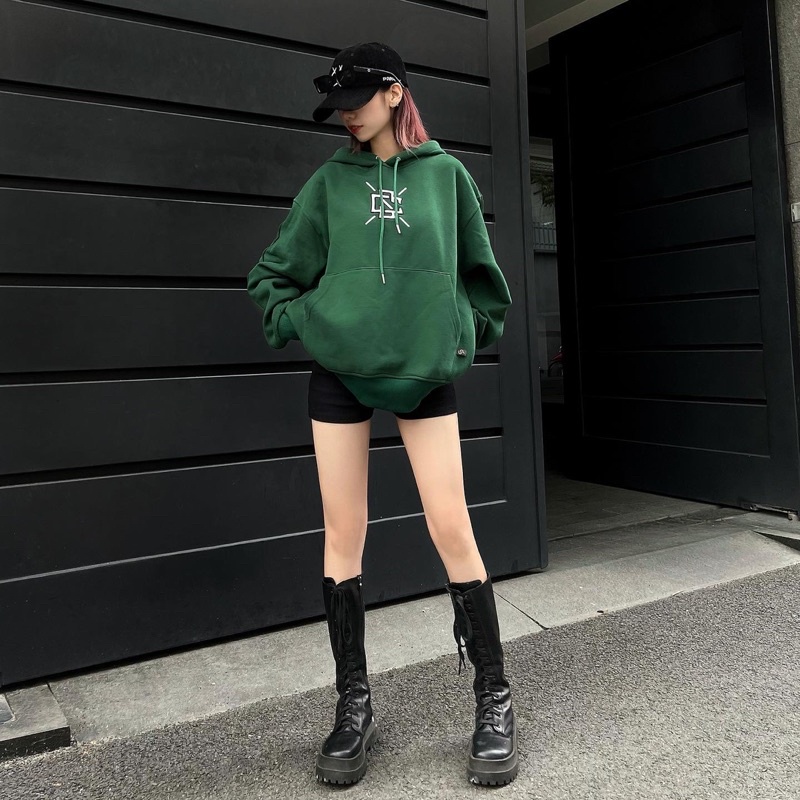 ÁO HOODIE LOGO XANH