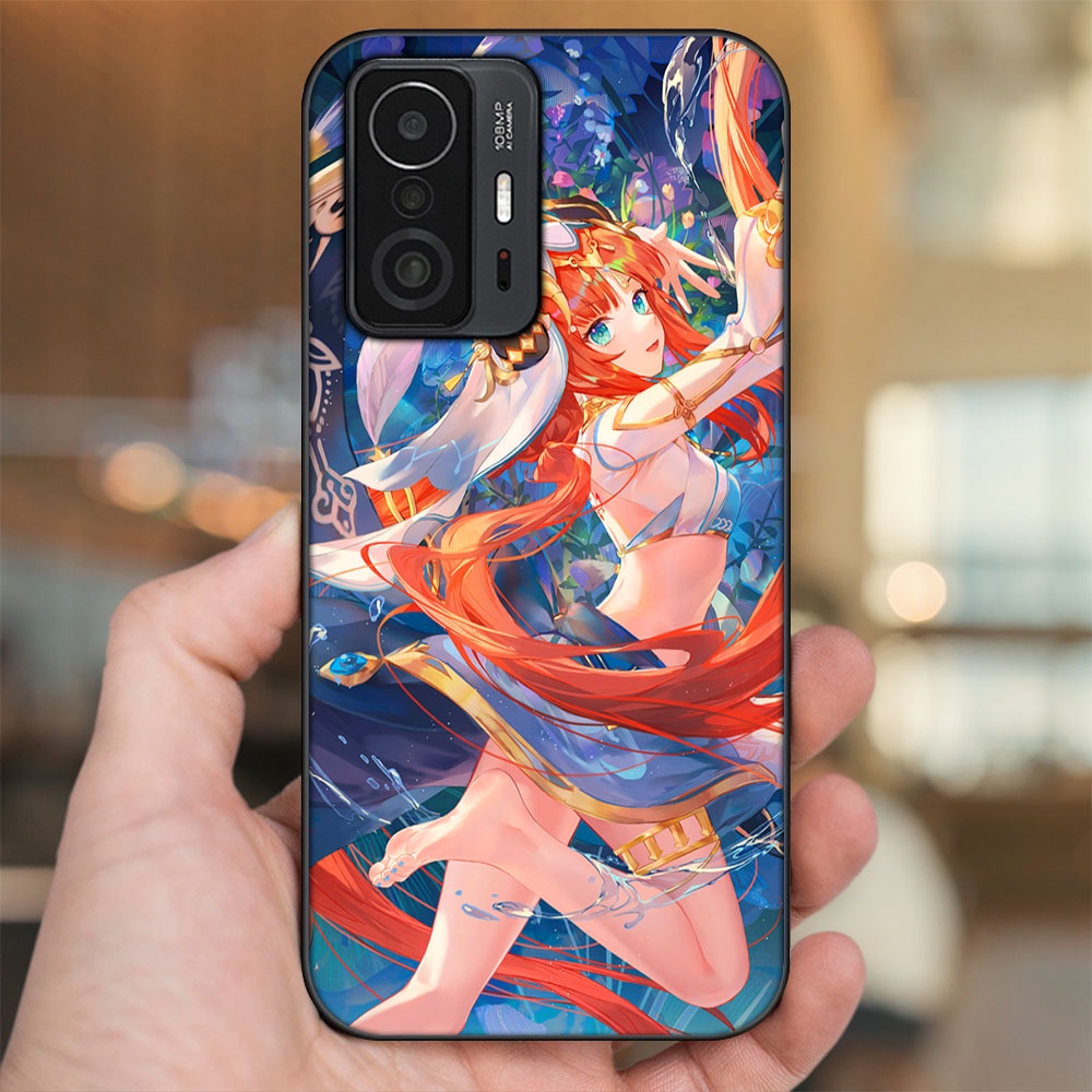 Ốp lưng Xiaomi 11T Pro 5G viền đen in hình Nilou Genshin Impact