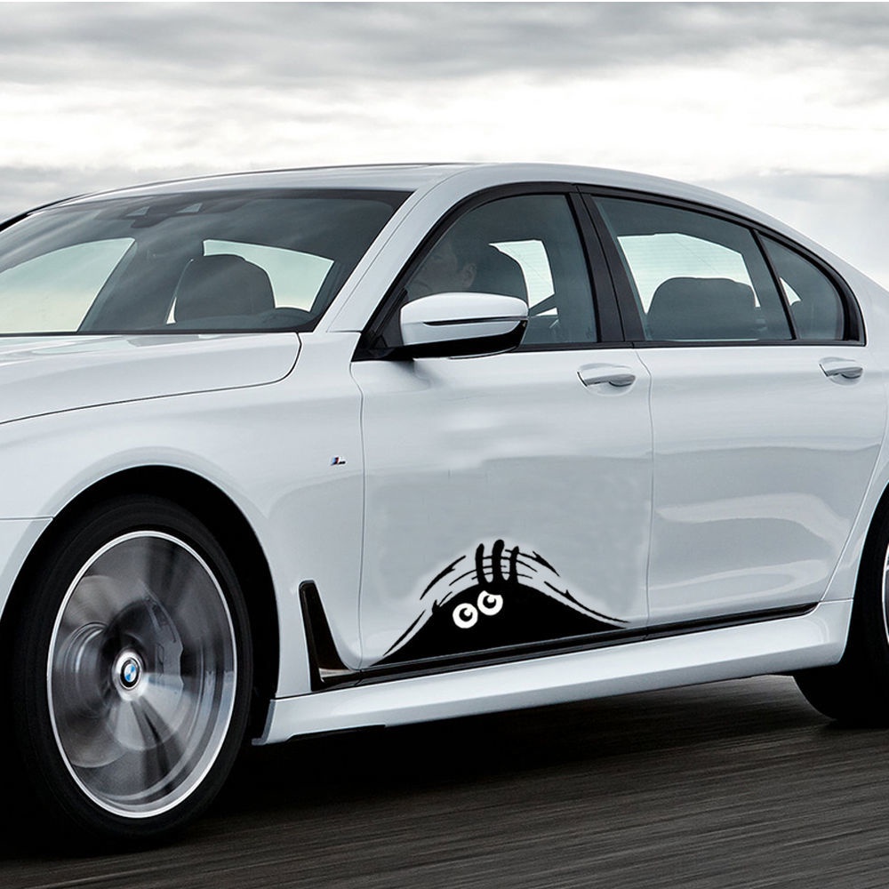 Miếng Dán Phản Quang Chống Thấm Nước Hình Quái Vật Trang Trí Thân Xe Hơi