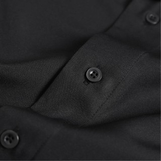 Áo sơ mi ĐEN Basic Unisex form rộng , cổ vest - HARLEY