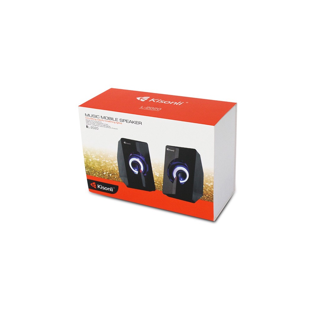 LOA MÁY TÍNH L-2020 2.0 2C/BỘ MÀU ĐEN KISONLI 3Wx2