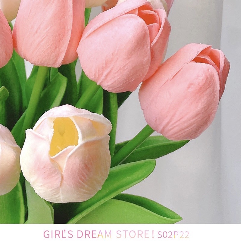 PU hoa Tuylip trang trí nhà cửa,đạo cụ chụp ảnh nhỏ gọn xinh xắn | BigBuy360 - bigbuy360.vn