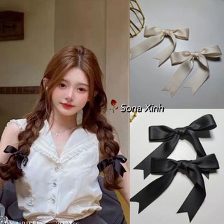 Cột tóc nơ đơn giản xinh xắn