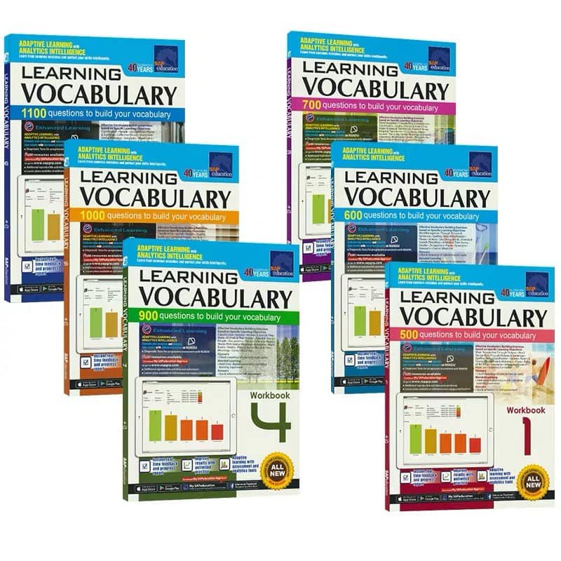 Bộ nhập - Learning Vocabulary 1-6 (SAP Singapore 6 quyển)