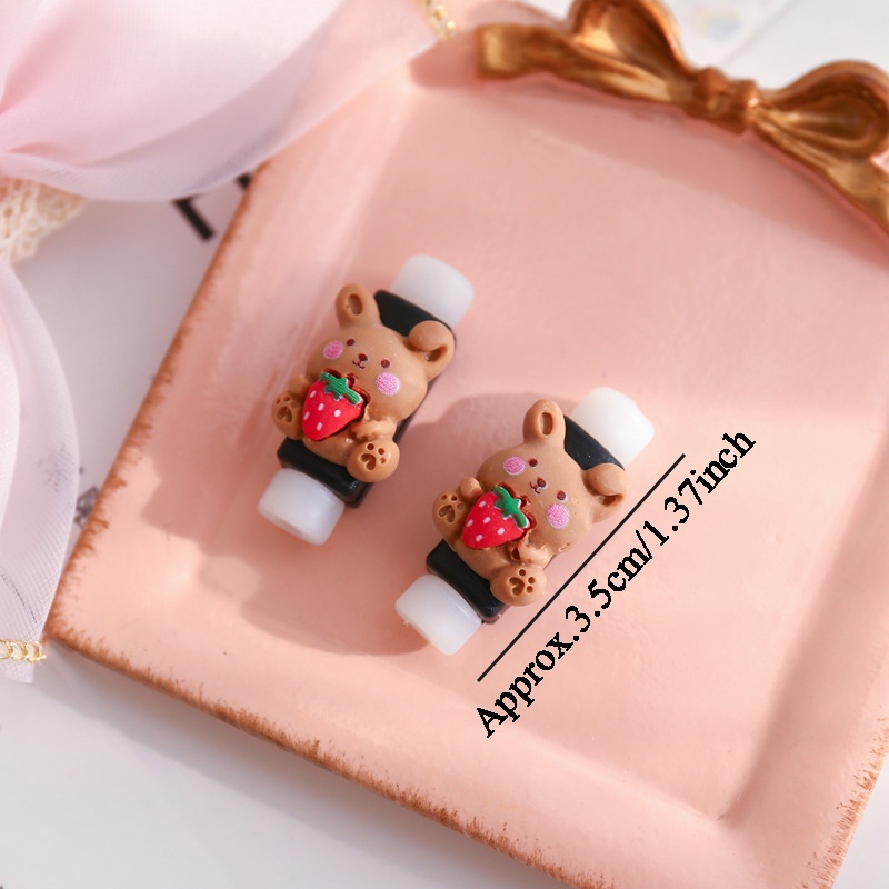 Set 2 Phụ Kiện Bảo Vệ Dây Cáp Chống Đứt Hình Ly Cà Phê Hoạt Hình Dễ Thương