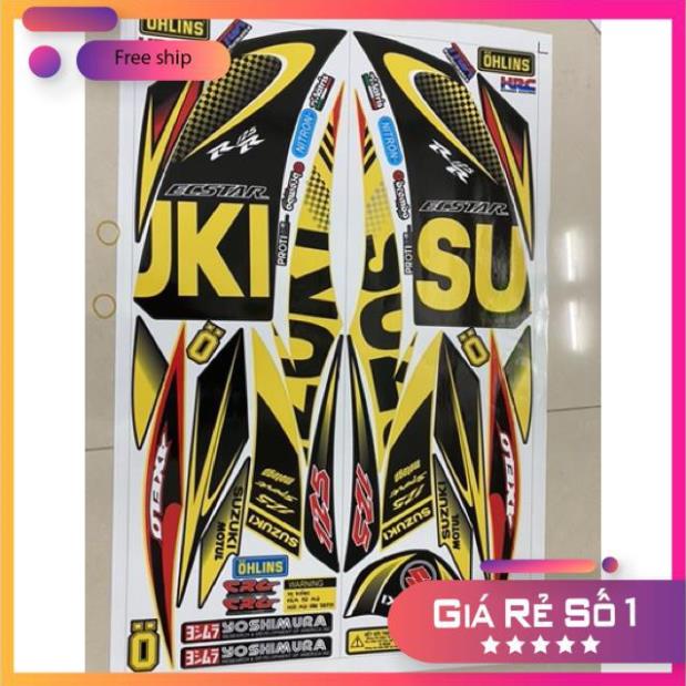 DECAL PVC 5 LỚP CHẤT LƯỢNG CAO Tem rời Axelo chữ Su vàng đen