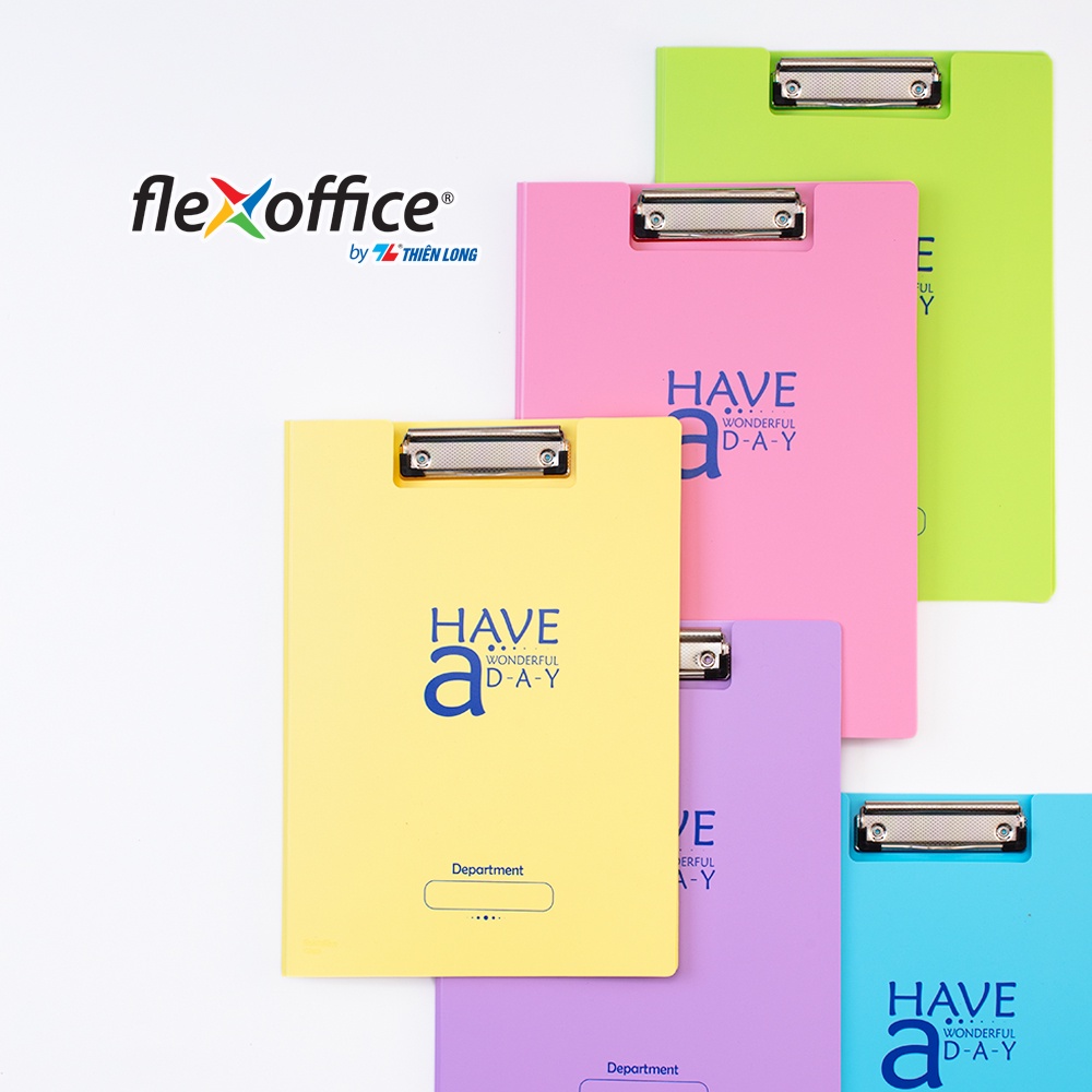 Bìa trình ký ĐÔI màu Pastel nhựa PP Thiên Long Flexoffice FO-CB03