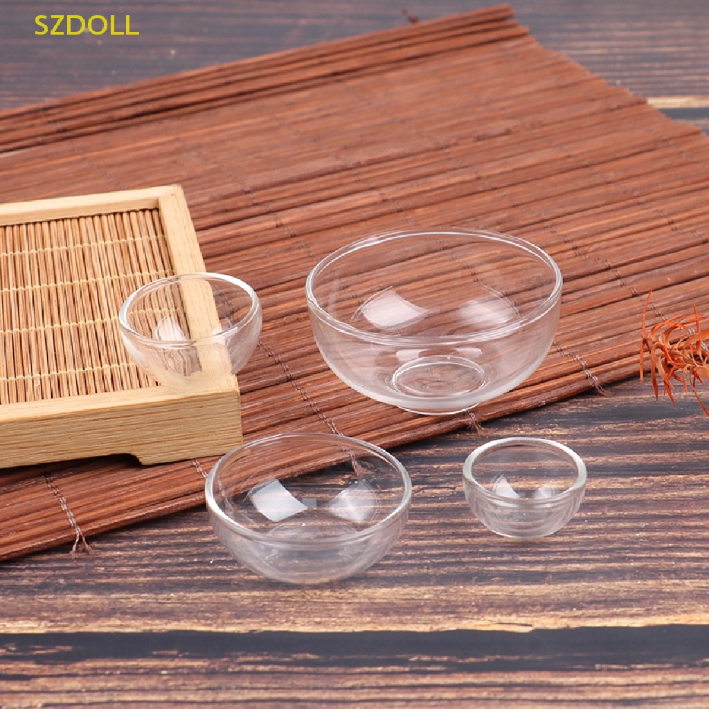 Tô Thủy Tinh Mini Đựng Trái Cây / Salad 1: 12 Trang Trí Nhà Búp Bê