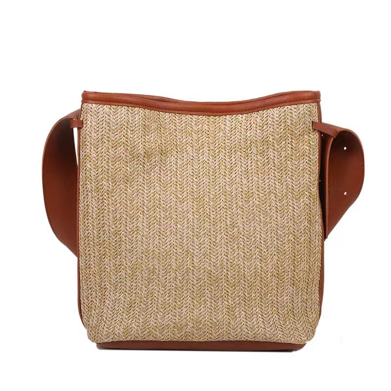MISCHA Túi Xách Đan Rơm Thời Trang Nữ Tính