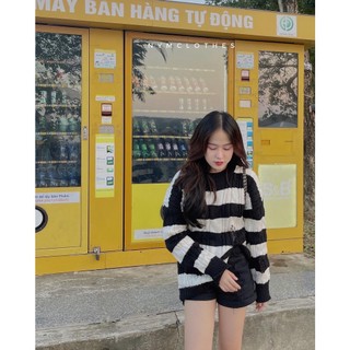 ✿ ÁO SWEATER LEN SỌC ĐEN TRẮNG ✿