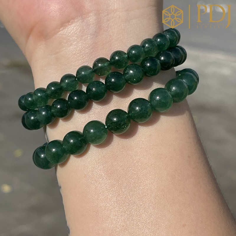 Vòng tay đá thạch anh dâu tây xanh PDJ - Kèm hộp đựng cao cấp - PDJ000833 - Trang sức PDJ