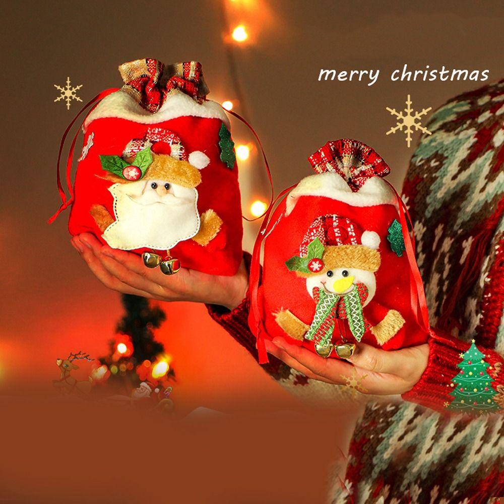 ELEGANT Túi Đựng Quà Giáng Sinh Năm Mới / Năm Mới / Ông Già Noel / Người Tuyết Treo Trang Trí Nhà Cửa