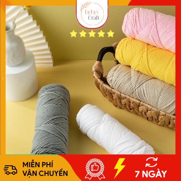 Len Milk Cotton Love 100gr Gồm 67 Màu , Cuộn Len Valentine Sợi To Dụng Cụ Móc Len Cho Người Mới Bắt Đầu