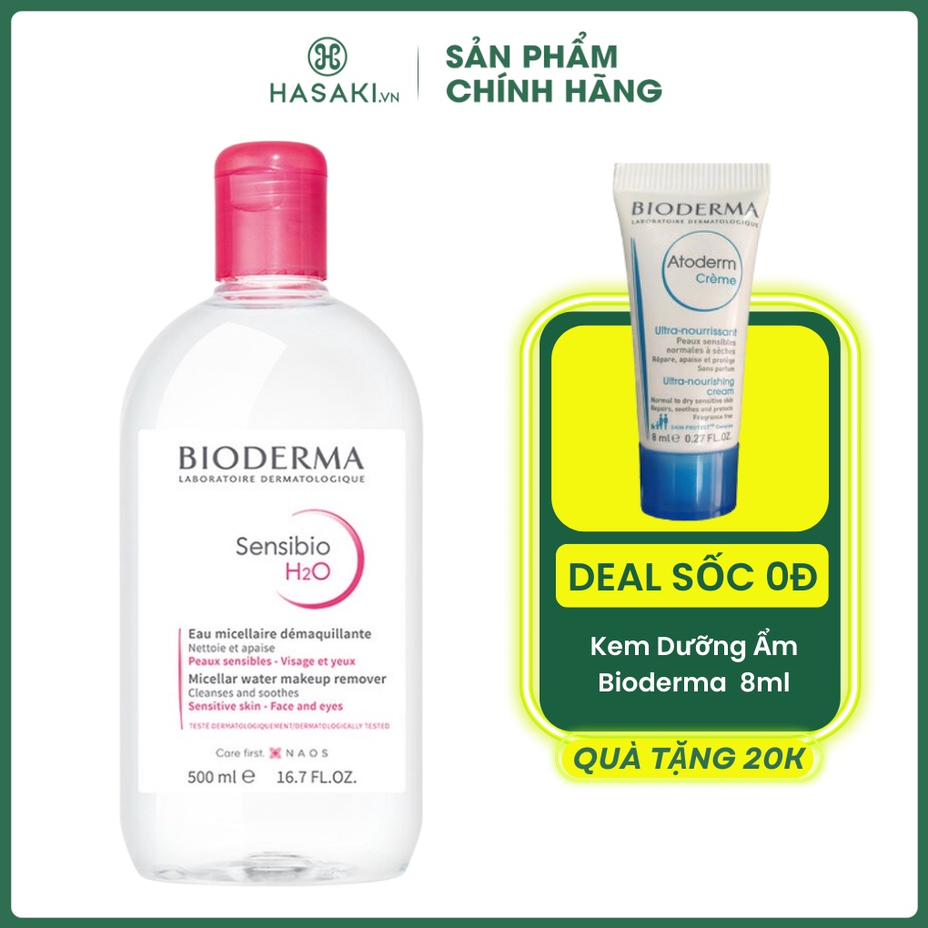 Nước Tẩy Trang Bioderma Dành Cho Da Nhạy Cảm Sensibio H2O Hasaki Sản phẩm chính hãng