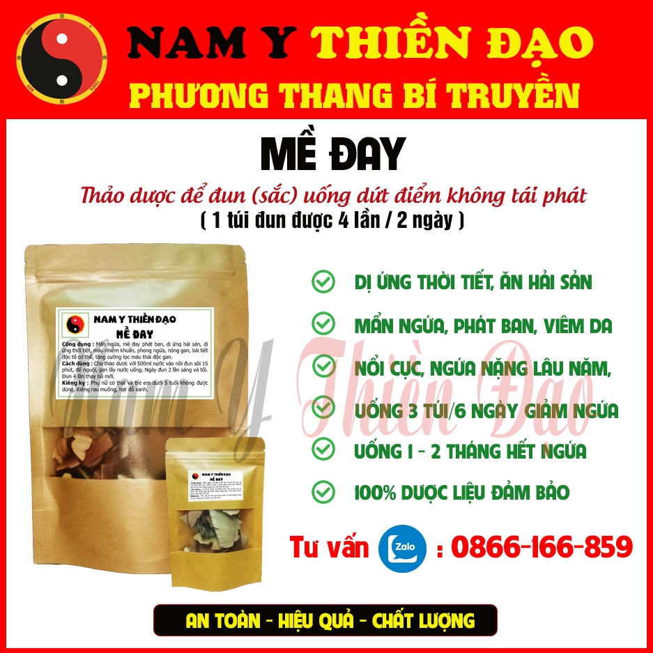 Mề Đay thảo dược Nam Y Thiền Đạo,dị ứng mẩn ngứa,ăn cay nóng hải sản bị ngứa,máu nhiễm khuẩn,nóng trong người.