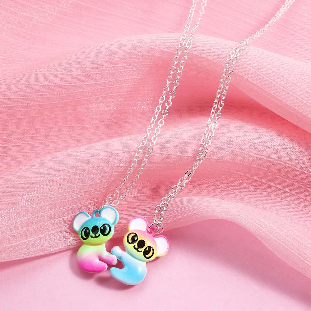 USNOW Vòng cổ Mặt Gấu Mèo Nhiều Màu Sắc