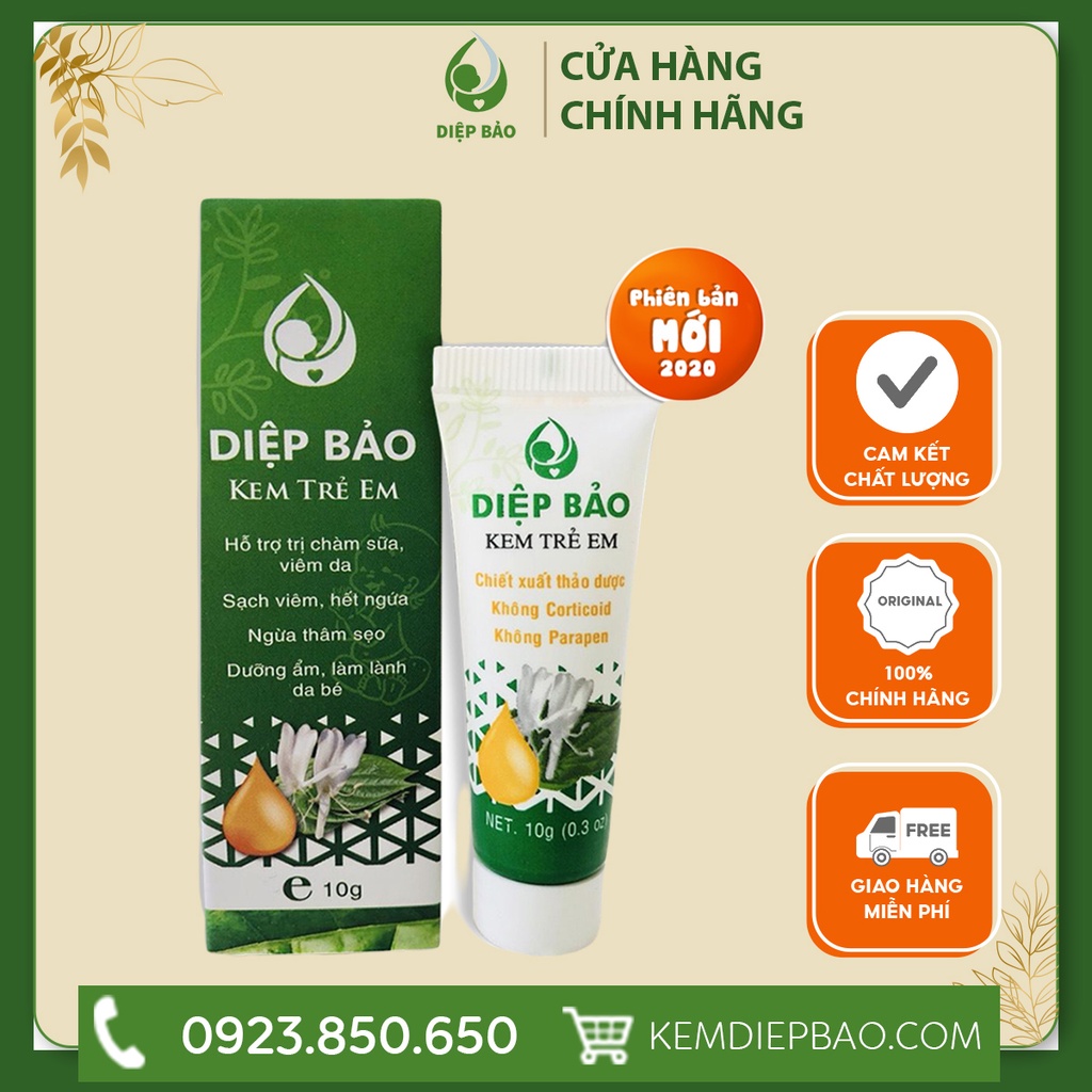 𝑲𝒆𝒎 𝑫𝒊𝒆̣̂𝒑 𝑩𝒂̉𝒐 - Kem Diệp Bảo dùng chàm sữa, viêm da, hăm tã ở trẻ sơ sinh #kemdiepbao #diepbao