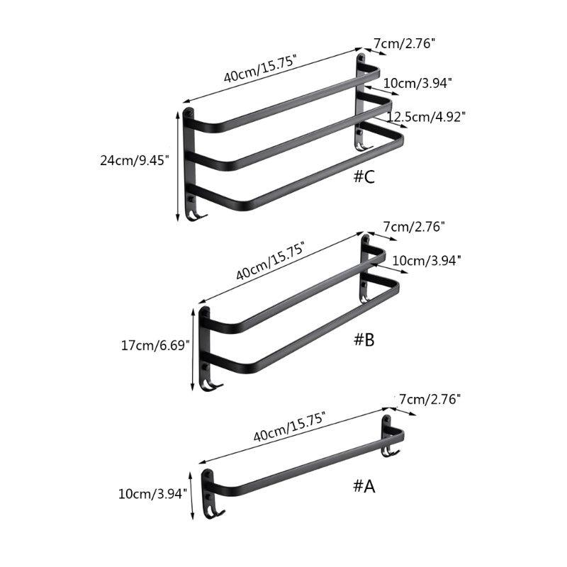 Giá Treo Khăn Gắn Tường Tiết Kiệm Không Gian Tiện Dụng Cho Nhà Tắm