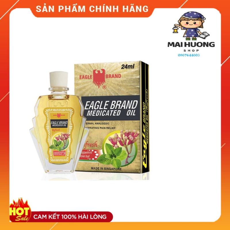 Dầu Gió Vàng Con Ó 24ml