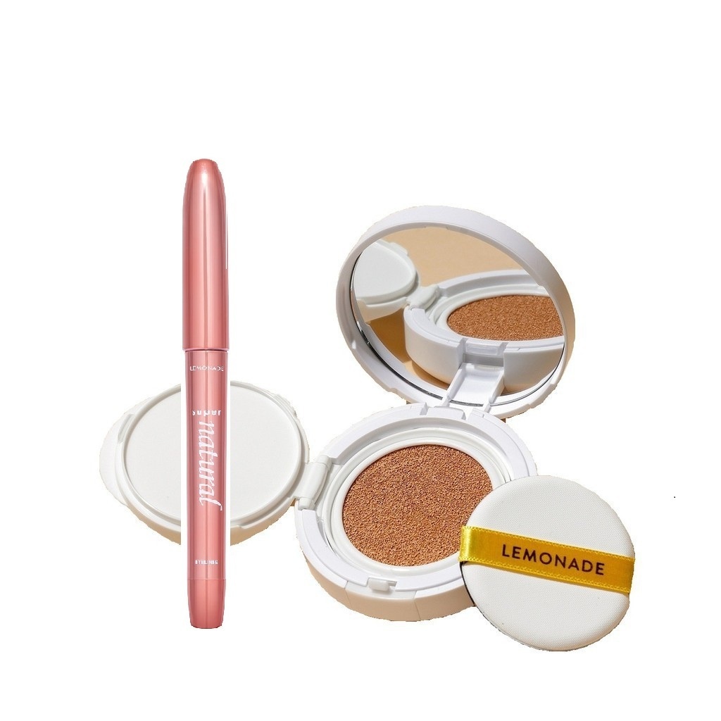 Combo Lemonade Phấn nước Matte Addict Cushion 15g và Bút kẻ mắt SuperNatural Eyeliner 1g