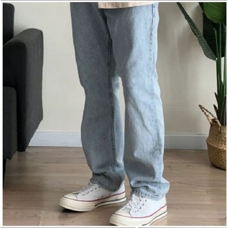 Quần baggy nam ống rộng - quần jean nam màu xanh nhạt dáng suông form chuẩn hàn quốc qr01