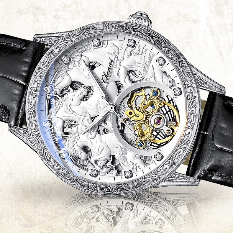 Đồng hồ Nam Máy Cơ Automatic phiên bản đặc biệt Mã Đáo Thành Công Chính Hãng Chenxi