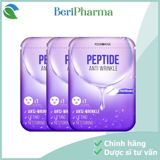 ✅ Foodaholic Combo 3 Mặt Nạ Trẻ Hóa, Giảm Nhăn Peptide Anti Wrinkle Mask 23ml/ Miếng