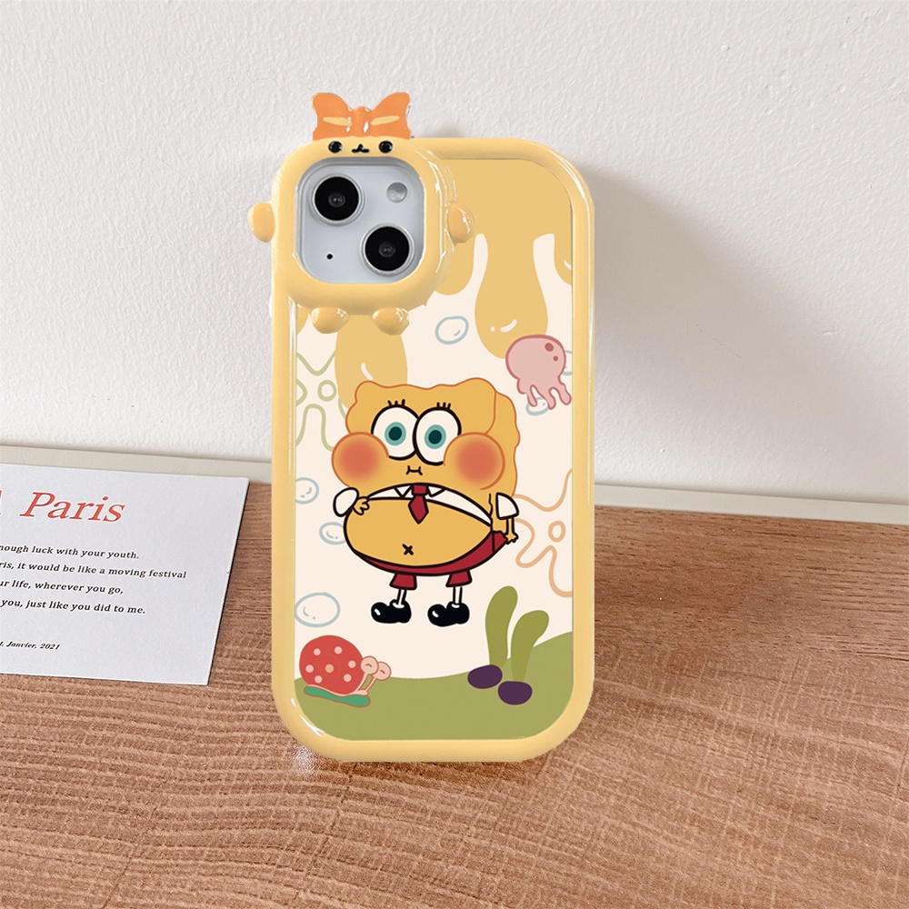 Ốp Điện Thoại TPU Mềm In Hình Spongebob Dễ Thương Cho iPhone 14 11 12 13 Pro MAX 7 8 Plus 6 6s Plus XR 14Plus XS MAX SE 2020 X