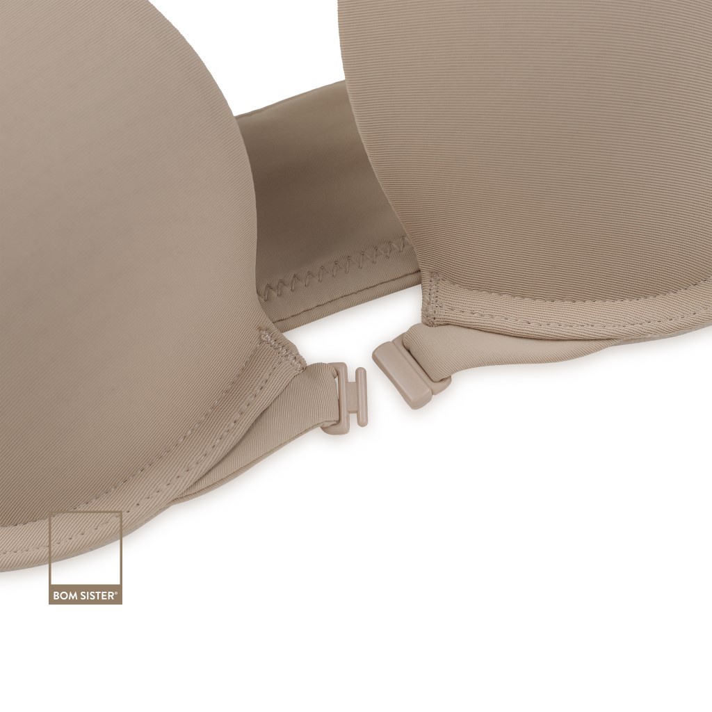 Áo lót cài trước mút mỏng có gọng màu trơn BOM SISTER MU2608