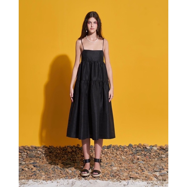 Đầm phồng The A Studio đen