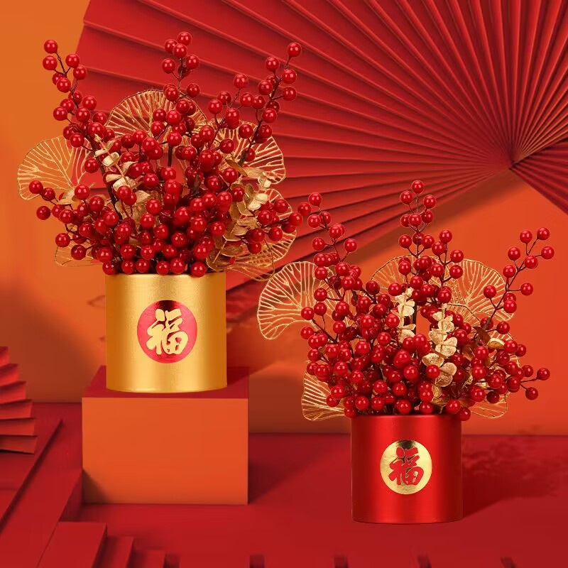 Bình hoa đào đông Trang Trí Nhà Cửa Dịp Năm Mới Thiết Kế Sang trọng Ý nghĩa tốt lành