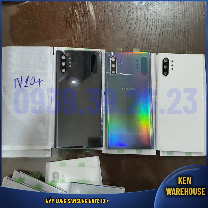Vỏ nắp lưng điện thoại Samsung Galaxy Note 10+ Note 10 Plus có kính camera và sẵn keo hàng linh kiện - KEN warehouse