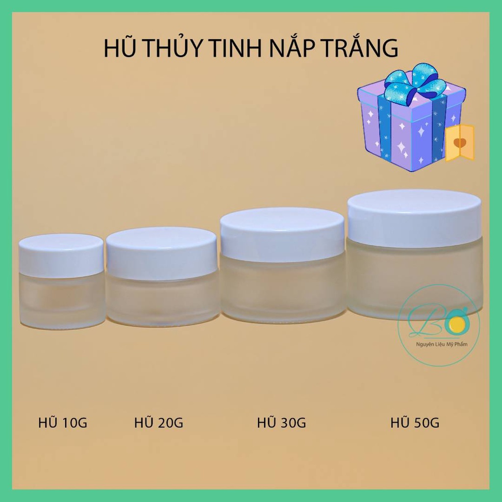 Hũ Thủy Tinh Nắp Trắng