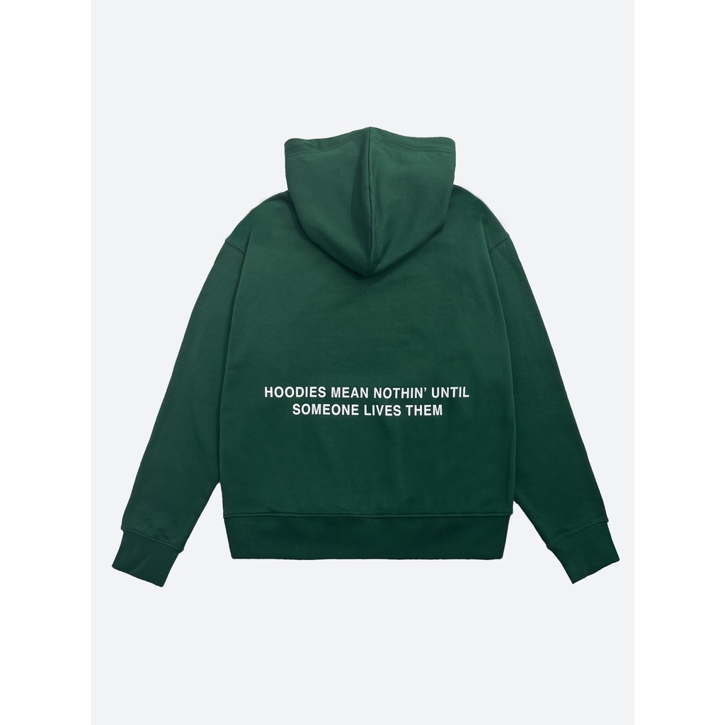 Áo Hoodie form rộng oversize màu đen, vải Nỉ dày, nam/nữ - streetwear - All The Basic