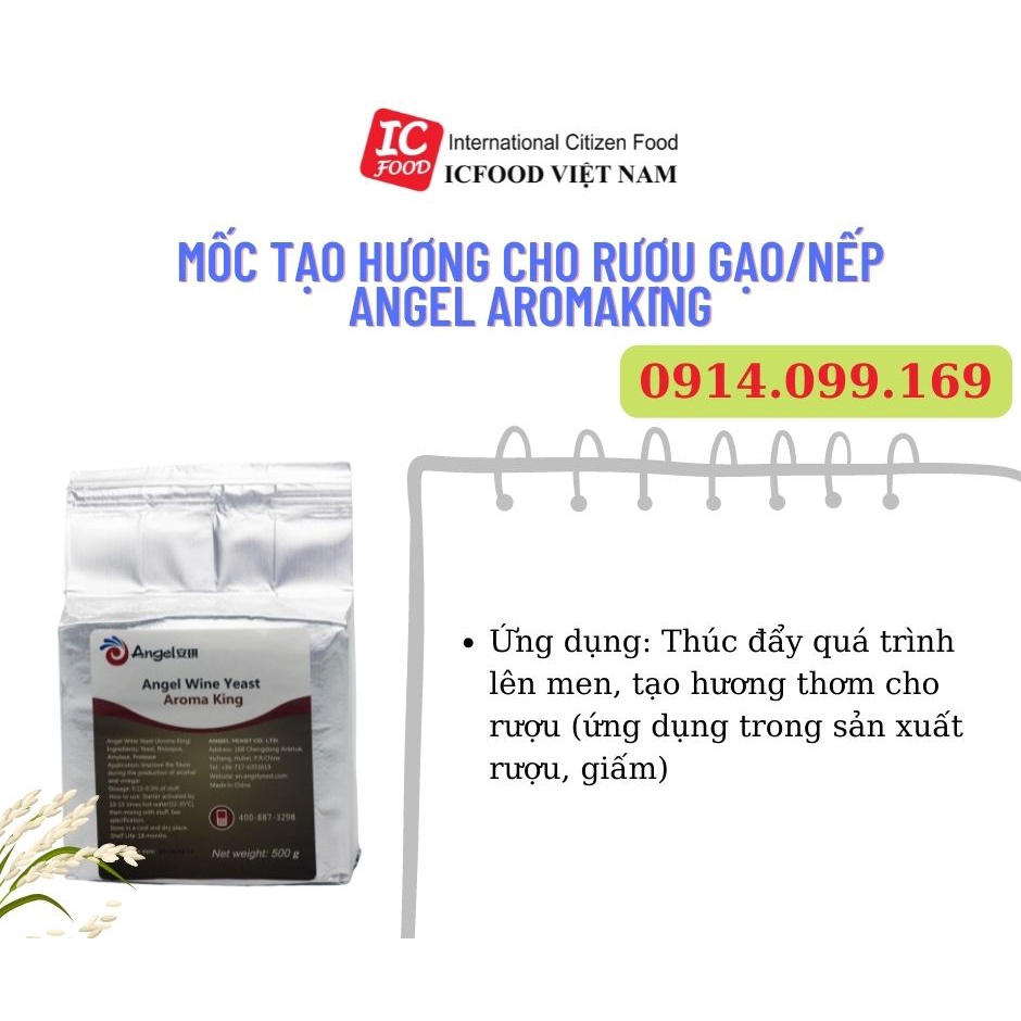Mốc tạo hương Angel AromaKing - Angel Wine Yeast Aroma King 1kg