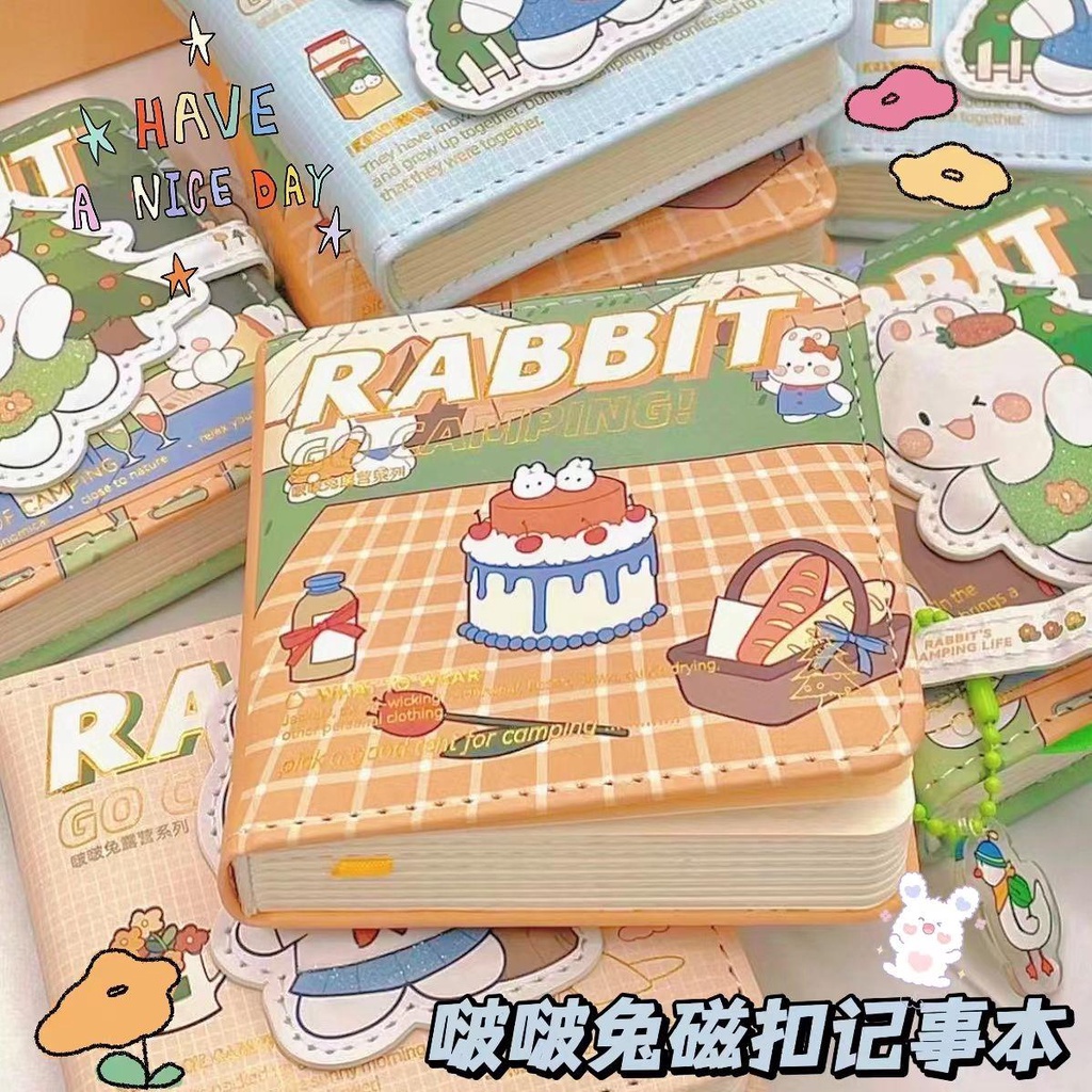 Sổ Tay Mini Bằng Rơm Lúa Mì Bobo Khóa Nam Châm Di Động Hình Vuông Nhỏ Gọn Có Giá Trị Cao Cho Nhật Ký