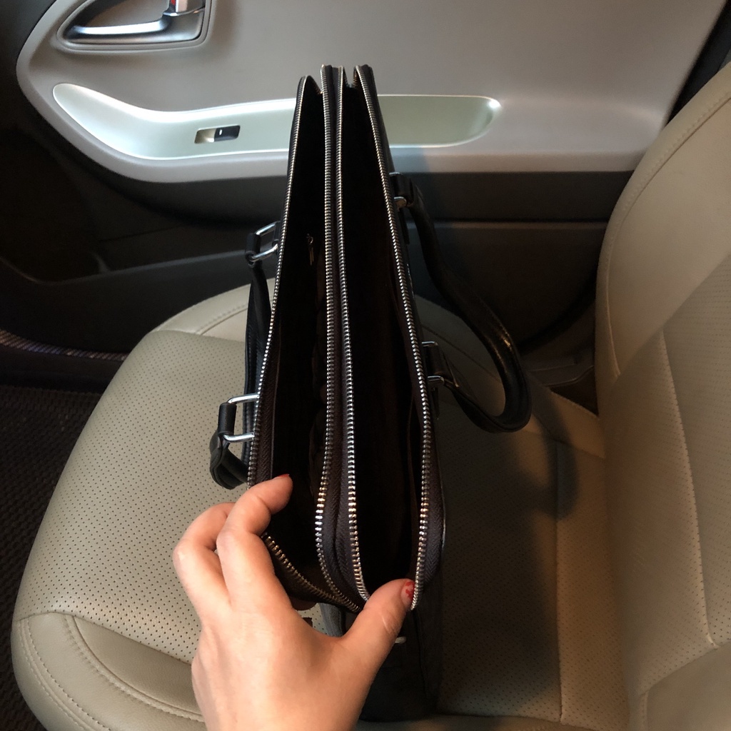 Cặp Da Nam Công Sở LV Cao Cấp, Túi Đựng Laptop 15.6 in Chất Liệu Da THật Bảo Hành 12 Tháng