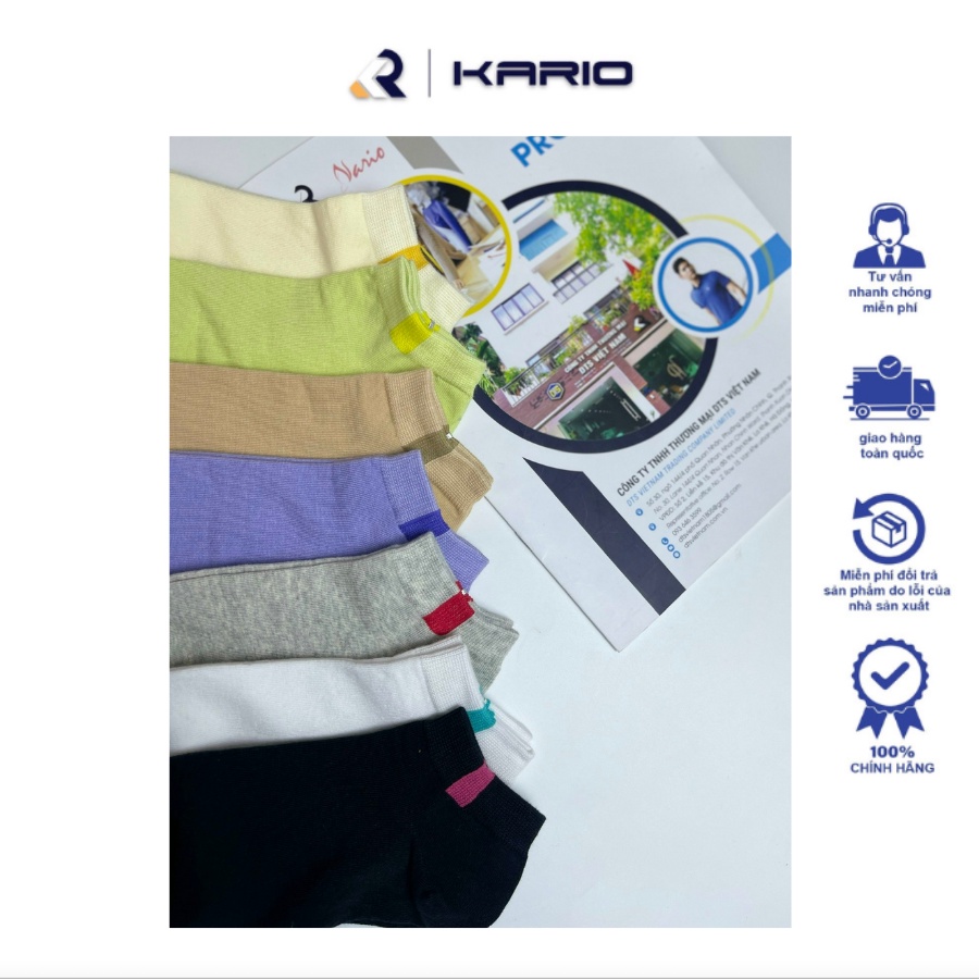 COMBO 3 đôi tất cotton kháng khuẩn nữ VARIO VAC05